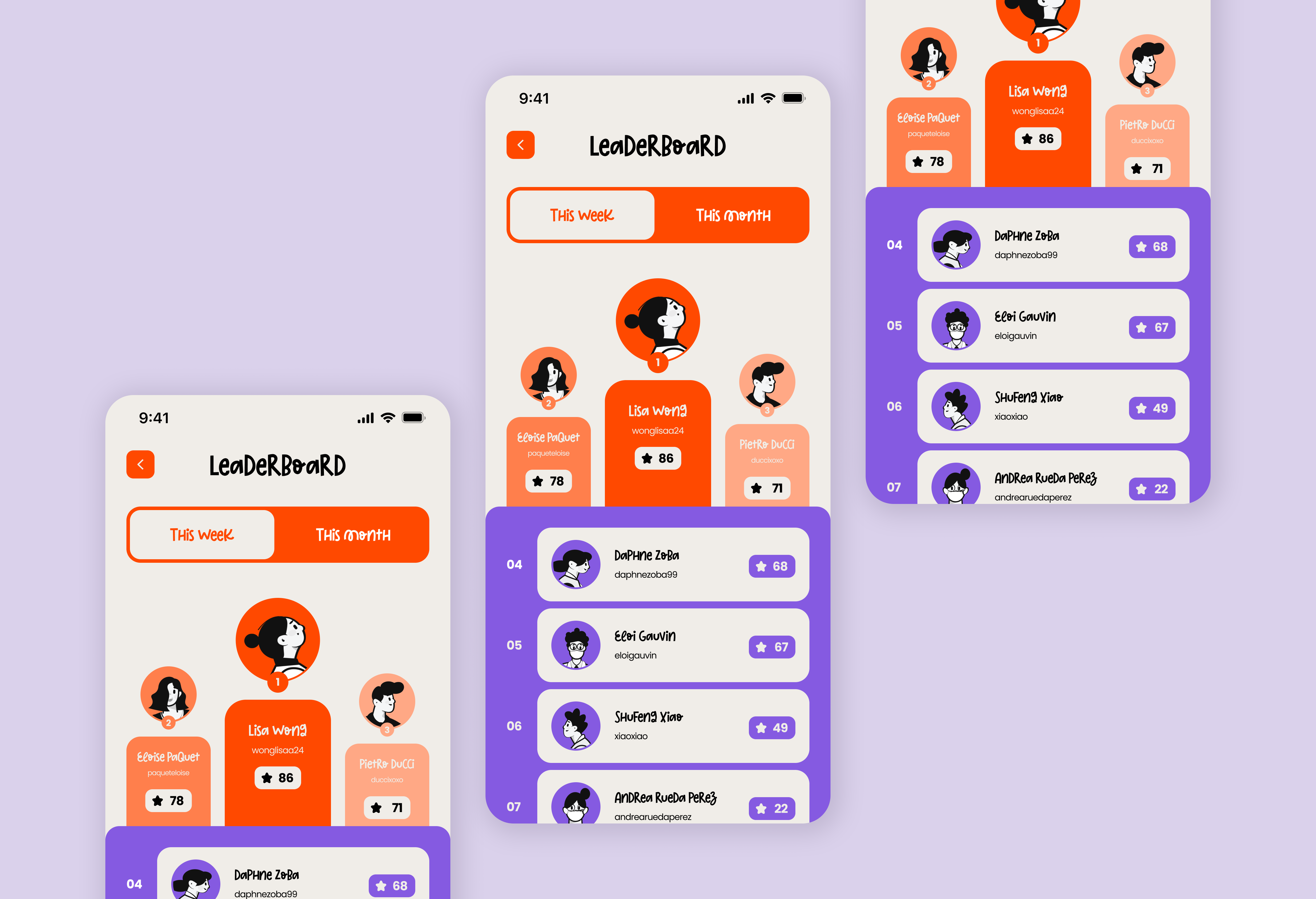 Daily UI #019 – Leaderboard art direction branding colorful daily ui graphic design joy leaderboard logo ui ux vector