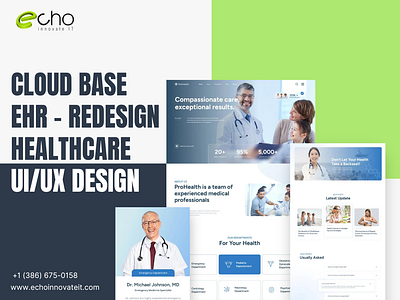 Cloud-Based EHR - Redesign Healthcare UI/UX Design graphic design