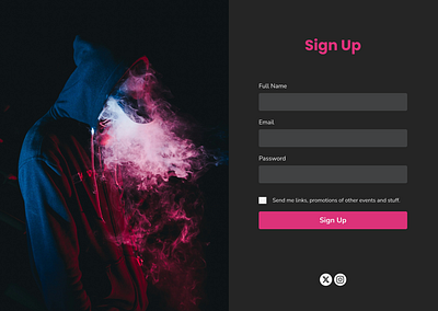 #DailyUI - Sign Up Page(001) basic design figma signup ui