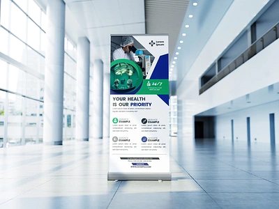 Medical Rollup Banner banner banner design brand brand design brand identity branding corporate corporate rollup creative design design graphic design illustration illustrator indesign medical medical banner photoshop rollup rollup banner vect plus