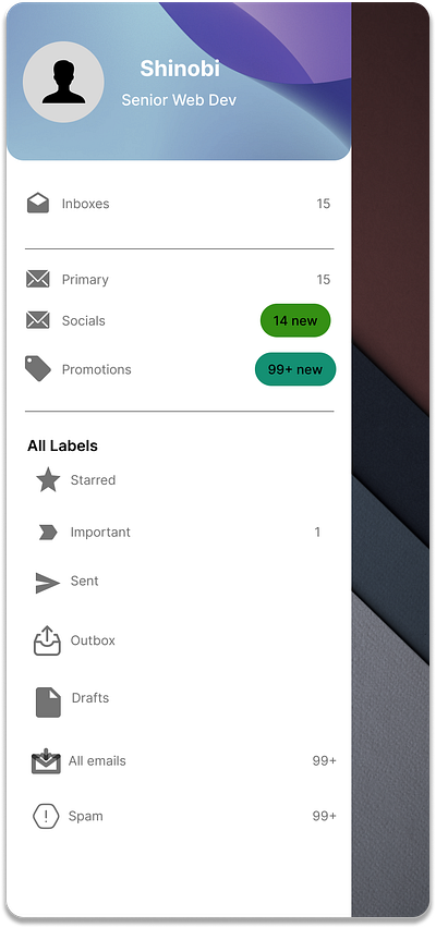 User Profile ui