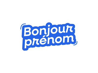 Bonjour Prénom branding graphic design logo