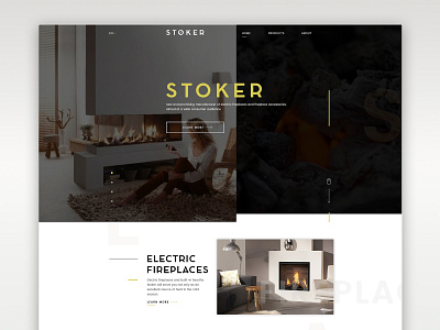 UI Design for an Electric Fireplace Store ui ux web design