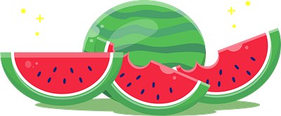 Watermelon graphic design illustration