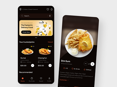 Food Delivery App Design app design chinese creative delivery app delivery service dim sum fluttertop food and drink food app food app design food delivery food delivery app food delivery service food order foodie mobile mobile app online food ordering restaurant