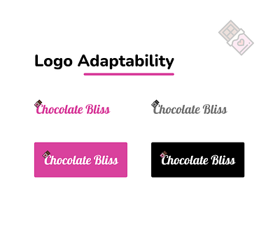 Brand Identity Development for Chocolate Bliss branding chocolate chocolate bliss graphic design logo adaptability logo design