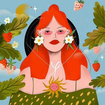 Summer DYTIS animation character digital art illustration motion graphics strawberry summer texture