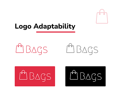 Brand Identity Development for Bags bags branding graphic design logo adaptability logo design