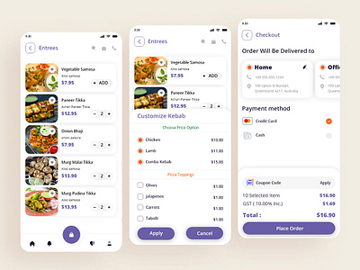 Food App ui ux