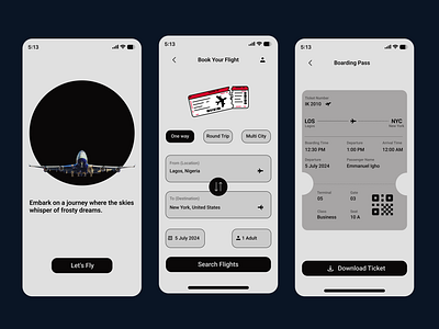 Introducing a new way to fly. ✈️✨ #FlightBookingApp ui uidesign