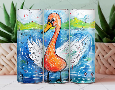 Drawing Swan Skinny Tumbler Wrap color image custom tumbler design drawing template illustration photography skinny tumbler sublimation swan art swan design swan tumbler swan vector tumbler art tumbler sublimation tumbler warp vector art waterslide tumbler