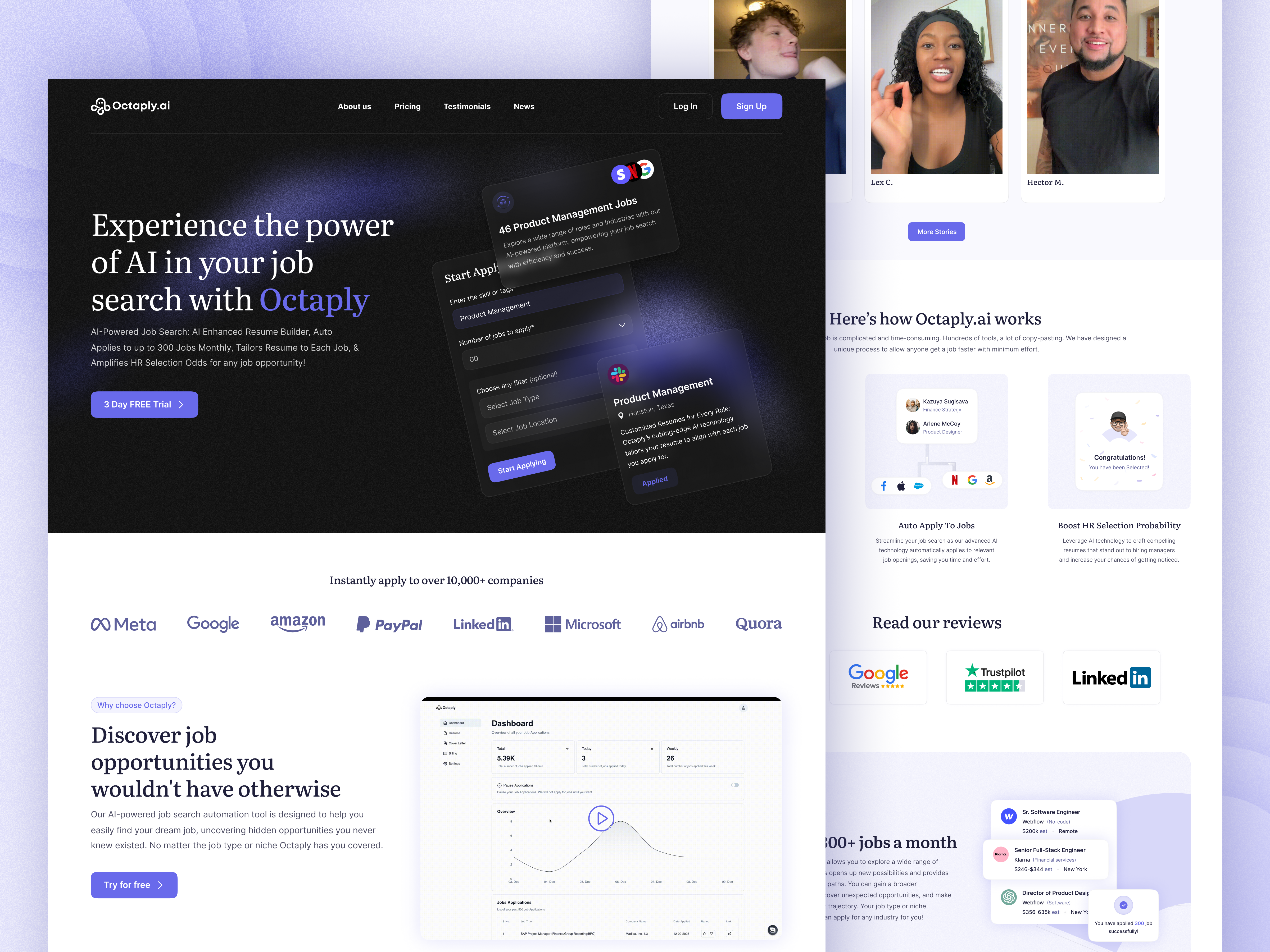 Example of Website & Landing Page UI/UX Design