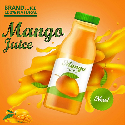 Mango juice poster (Adobe Photoshop) My Skills adobe photoshop branding graphic design juice mango mango juice mango juice poster podter posters