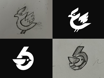 Sketch and vector bird brand branding design elegant graphic design illustration logo logo design logo designer logodesign logodesigner logotype modern monochrome sketch