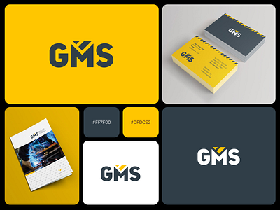 GMS brand identity branding brochure logo logo design logotype protective equipment yellow