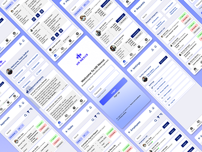 HR Nexus - A Human Resource Management App app app ui daily ui challenge design employees fresher hr human resource human resource management app mobile ui ui ui design ux