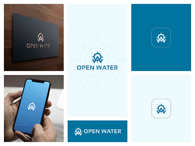 Open Water Marine Logo brand logo branding business logo company logo creative logo design logo logo design logo designer logos marine company logo marine logo monogram logo navy logo professional logo symbolic logo