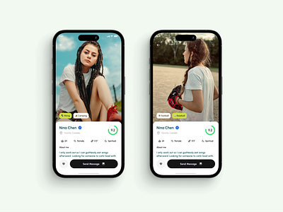 Modern Dating App Profile | Mobile App | UI/UX by Ghurki Design Co. on