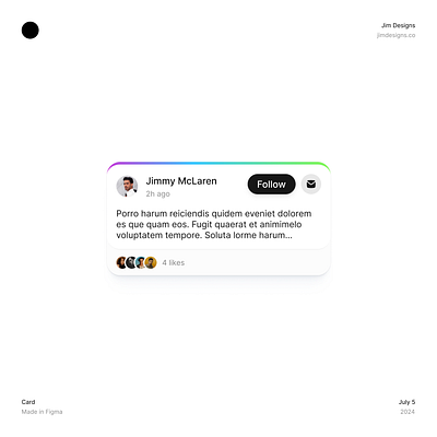 Card 🧘‍♂️ card gradient jimdesigns jimdesigns.co saas ui