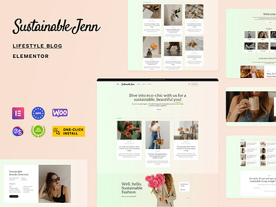 Sustainable Jenn - Eco Lifestyle Blog WordPress Theme blog web design blog wordpress theme cmsmasters eco web design eco website eco wordpress theme sustainability sustainability blog website web design website design