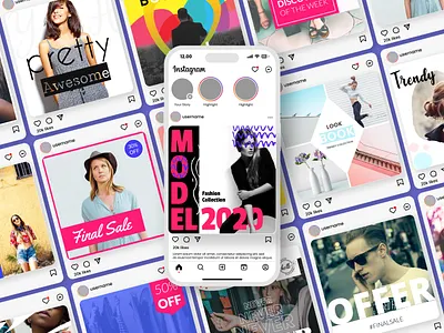 Fashion Sale! Social Media Post Design 3d animation branding graphic design motion graphics social media post ui