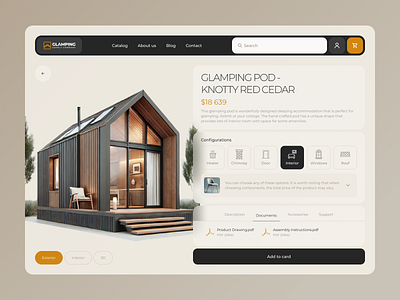 E-commerce for Glamping supply company design ui ux web design