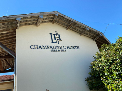 Champagne L'Hoste Père & Fils - Enseigne channel letter enseigne lettre découpé sign signage