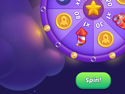Bubble Pop Blast – Spin ampeross colorful game illustration mobile game spin ui