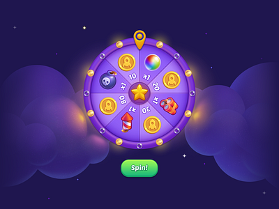 Bubble Pop Blast – Spin ampeross colorful game illustration mobile game spin ui