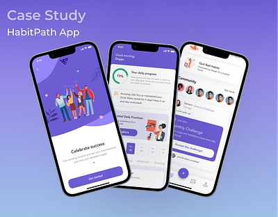 HabitPath App Design & Benchmark ai app benchmark case casestudy design discover explore habit habittracker home like mobile onboarding popular presentation report trend ui ux