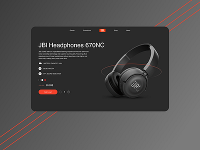 JBL e-commerce website - Product Page e commerce ecommerce headphones jbl product page ui ux design web design website