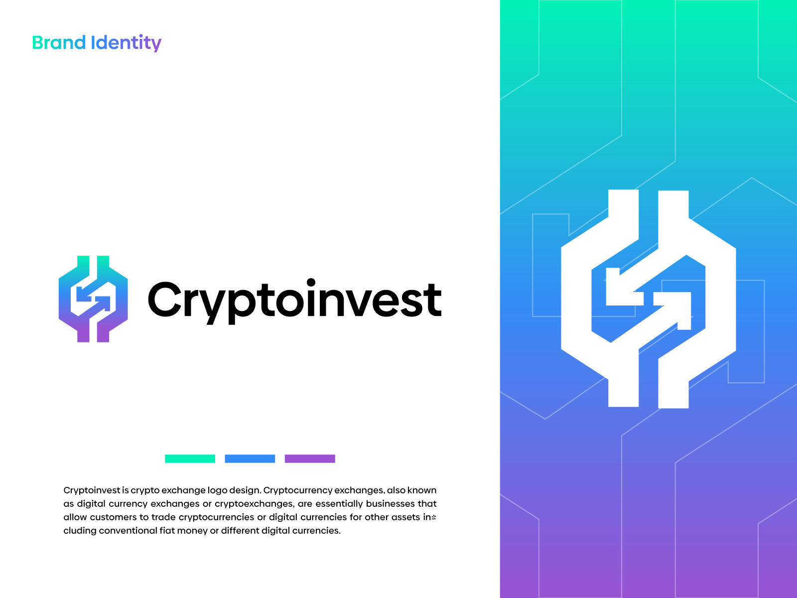 crypto invest logo design | Cryptocurrency Exchange Logomark by Sajal Saha  | Brand Designer on Dribbble