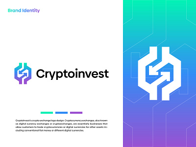 crypto invest logo design | Cryptocurrency Exchange Logomark bitcoin blockchain brand identity brand logo branding crypto crypto coin crypto invest logo design cryptocurrency exchange cryptocurrency exchange logomark cryptocurrency logo cryptocurrency trading logo ethereum exchange financial logo design logomark modern logo nft payment gateway logo