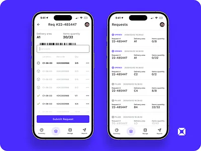 Warehouse Management System - Mobile App app mobile ui ui ui design