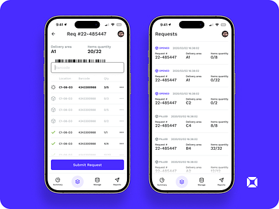 Warehouse Management System - Mobile App app mobile ui ui ui design