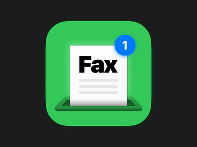 Icon for Fax App app app store branding design fax app figma graphic design icon icon design illustration iphone logo marketing mockup modern paper texture screenshots typography ui ux
