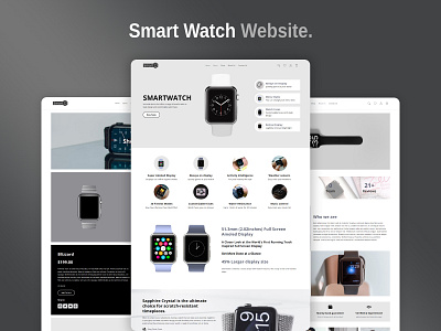 Smartwatch Theme Template branding design ecommerce illustration ui web design website design website template woocommerce wordpress