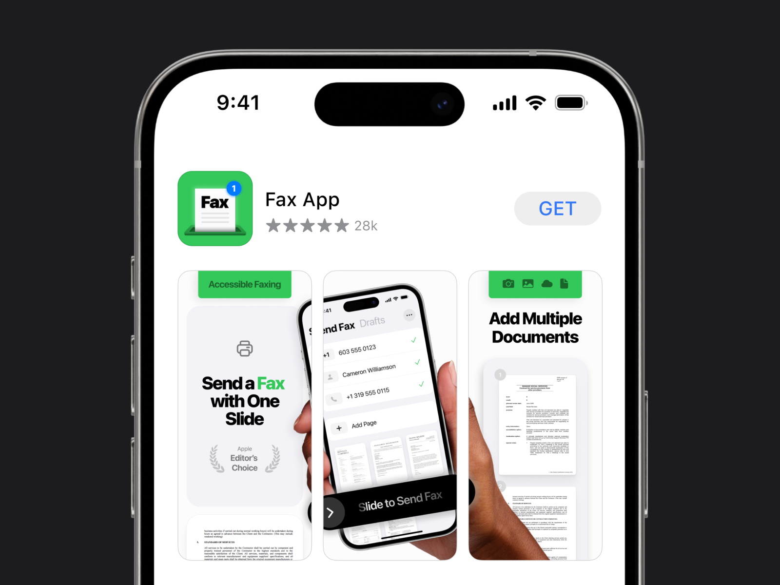 Screenshots for Fax App app app store branding design fax fax app figma graphic design icon illustration ios iphone logo marketing mockup modern screenshots typography ui ux