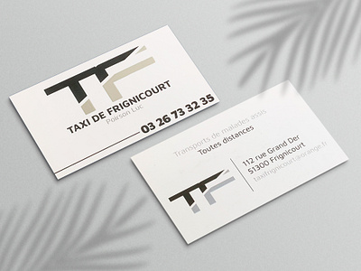 Taxi de Frignicourt - Carte de visite business card carte de visite dorure argent graphic design print silver foil