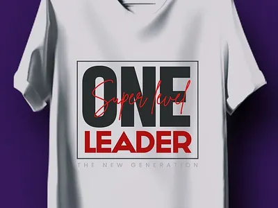 one leader t-shirt design. 3d animation branding logo motion graphics ui