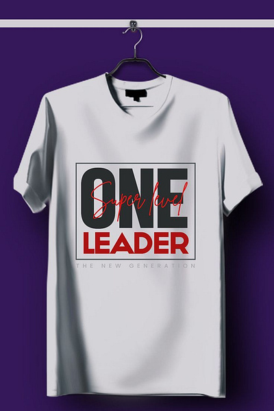 one leader t-shirt design. 3d animation branding logo motion graphics ui