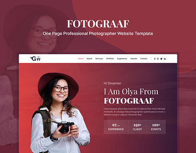 Fotograaf – One Page Professional Photographer Website Template bootstrap css3 design designtocodes fotograaf html5 one page personal personal portfolio personal portfolio website photographer photographer website photographer website template portfolio portfolio website professional photographer website template