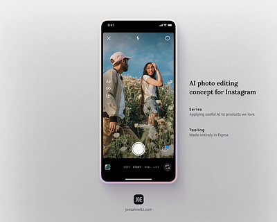 AI Photo Editing on Instagram ai animation app design instagram mobile photo editing post product design prototype remove subject social social media ui ux