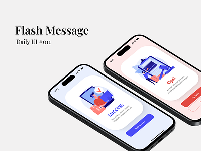 Flash Message - Daily UI #011 alert daily ui flash message mobile app design payment ui ui design uiux uiux design ux