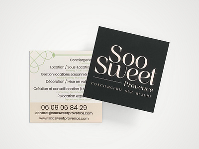 Soo Sweet - Carte de visite business card carte de visite graphic design print soft touch square