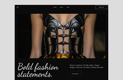 Fashion website design fashion ui web design