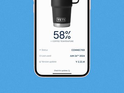 ⚙️Settings Screen for Coffee Cup