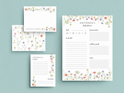 Stationery / Organic Florals graphic design illustration stationery