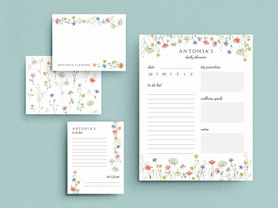 Stationery / Organic Florals graphic design illustration stationery