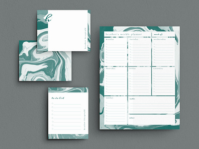 Stationery / Marble graphic design pattern stationery